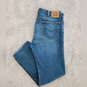Levi's 505 Men's 40x32 blue jeans, original straight fit Meduim Aged Wash